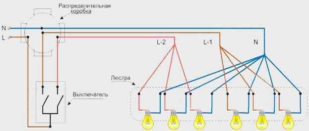 Как подключить две люстры к двухклавишному выключателю Как подключить люстру? Монтаж и подключение.