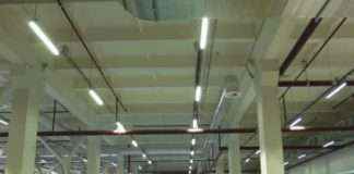 Установка светильников на потолок